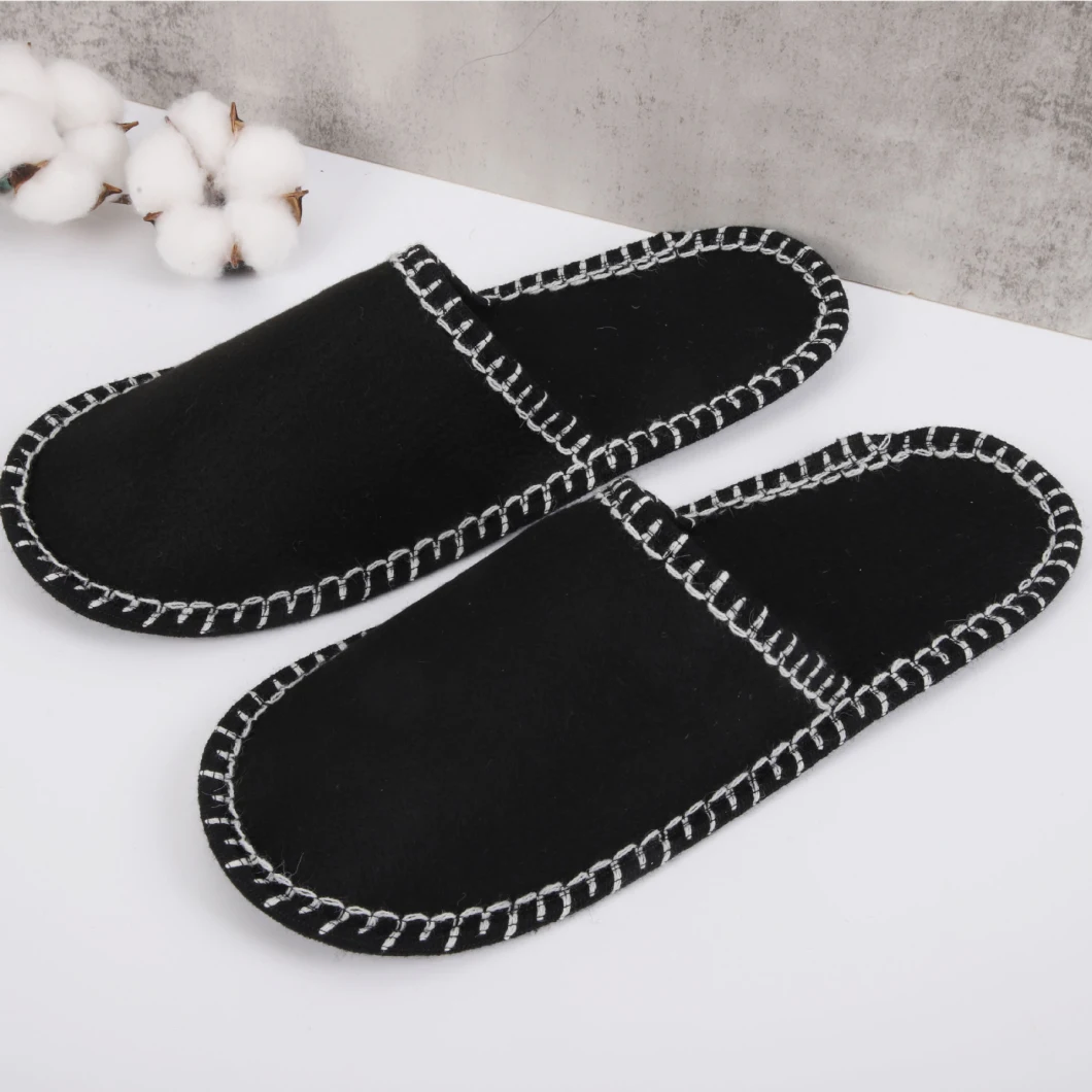 Wholesale New Arrival Home Simple Guest Indoor Felt Slipper Set Shoes for Family